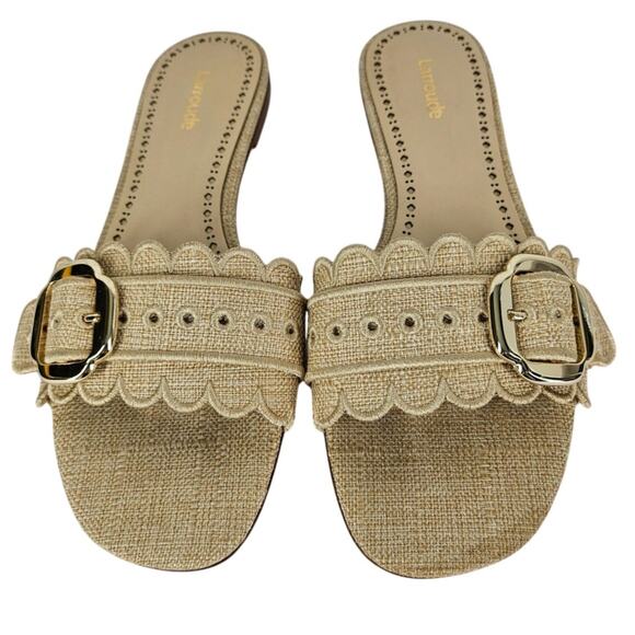 LAURROUDE CARROUSEL Sandals - Beige, Intricate Design, Women's Size 8.5 - Picture 1 of 7